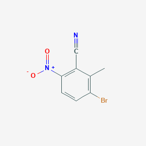 molecular formula C8H5BrN2O2 B3212445 3-Bromo-2-methyl-6-nitrobenzonitrile CAS No. 110127-08-7