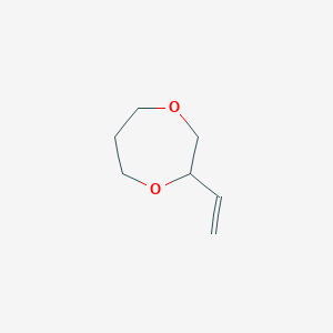 molecular formula C7H12O2 B3212451 1,4-Dioxepane, 2-ethenyl- CAS No. 110129-45-8