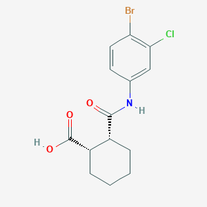 2-[(4-Bromo-3-chloroanilino)carbonyl]cyclohexanecarboxylic acid