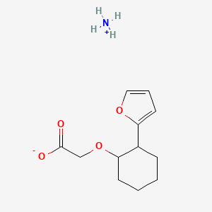 molecular formula C12H19NO4 B3212479 Ammonium {[2-(2-furyl)cyclohexyl]oxy}acetate CAS No. 1101747-43-6