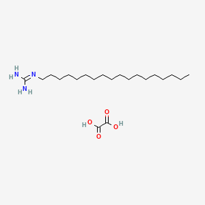 molecular formula C21H43N3O4 B3212516 Guanidine, octadecyl-, ethanedioate CAS No. 110300-81-7