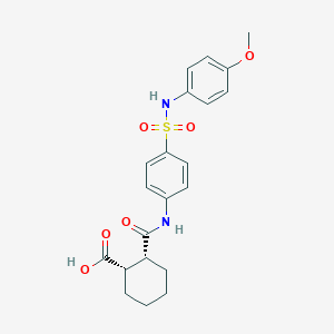 2-({4-[(4-Methoxyanilino)sulfonyl]anilino}carbonyl)cyclohexanecarboxylic acid