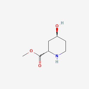 molecular formula C7H13NO3 B3212548 Methyl (2S,4S)-4-hydroxypiperidine-2-carboxylate CAS No. 1103929-08-3