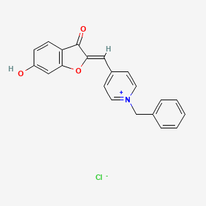 molecular formula C21H16ClNO3 B3212557 (Z)-1-benzyl-4-((6-hydroxy-3-oxobenzofuran-2(3H)-ylidene)methyl)pyridin-1-ium chloride CAS No. 1103940-49-3