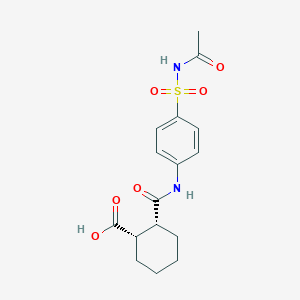 molecular formula C16H20N2O6S B321257 2-({4-[(Acetylamino)sulfonyl]anilino}carbonyl)cyclohexanecarboxylic acid 