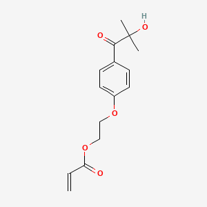 molecular formula C15H18O5 B3212575 2-(4-(2-Hydroxy-2-methylpropanoyl)phenoxy)ethyl acrylate CAS No. 110430-09-6