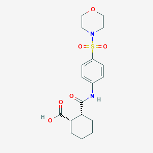 2-{[4-(Morpholin-4-ylsulfonyl)anilino]carbonyl}cyclohexanecarboxylic acid