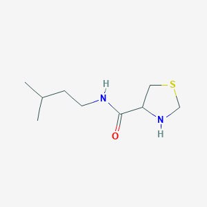 molecular formula C9H18N2OS B3212587 N-(3-methylbutyl)-1,3-thiazolidine-4-carboxamide CAS No. 1104608-10-7