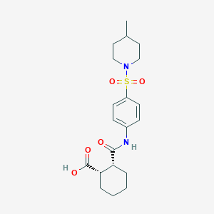 molecular formula C20H28N2O5S B321259 2-({4-[(4-Methylpiperidin-1-yl)sulfonyl]anilino}carbonyl)cyclohexanecarboxylic acid 