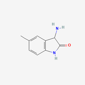 molecular formula C9H10N2O B3212596 3-Amino-5-methyl-1,3-dihydro-2H-indol-2-one CAS No. 1104746-13-5