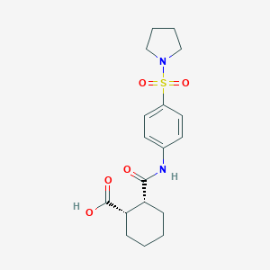molecular formula C18H24N2O5S B321260 2-[4-(Pyrrolidine-1-sulfonyl)-phenylcarbamoyl]-cyclohexanecarboxylic acid 