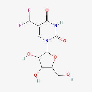 molecular formula C10H12F2N2O6 B3212613 5-(difluoromethyl)-1-[3,4-dihydroxy-5-(hydroxymethyl)oxolan-2-yl]pyrimidine-2,4-dione CAS No. 110483-84-6