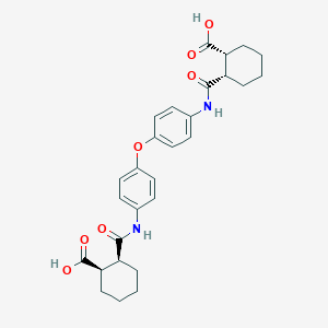 molecular formula C28H32N2O7 B321263 (1R,2S)-2-{[4-(4-{[(1S,2R)-2-carboxycyclohexane]amido}phenoxy)phenyl]carbamoyl}cyclohexane-1-carboxylic acid 