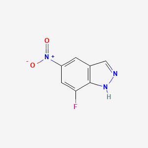 molecular formula C7H4FN3O2 B3212634 7-fluoro-5-nitro-1H-indazole CAS No. 1105175-05-0