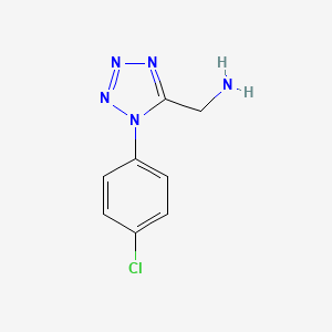 molecular formula C8H8ClN5 B3212637 (1-(4-chlorophenyl)-1H-tetrazol-5-yl)methanamine CAS No. 1105192-80-0