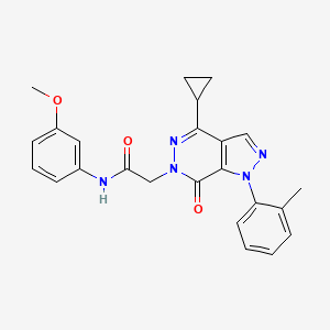 molecular formula C24H23N5O3 B3212656 2-(4-cyclopropyl-7-oxo-1-(o-tolyl)-1H-pyrazolo[3,4-d]pyridazin-6(7H)-yl)-N-(3-methoxyphenyl)acetamide CAS No. 1105202-48-9