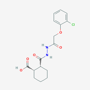 molecular formula C16H19ClN2O5 B321267 2-({2-[(2-Chlorophenoxy)acetyl]hydrazino}carbonyl)cyclohexanecarboxylic acid 