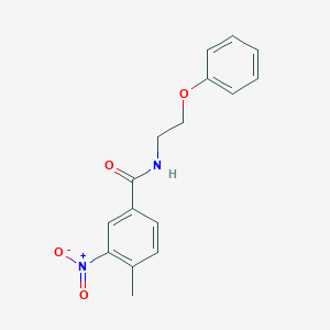 molecular formula C16H16N2O4 B3212676 4-methyl-3-nitro-N-(2-phenoxyethyl)benzamide CAS No. 1105208-62-5