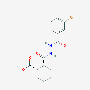 molecular formula C16H19BrN2O4 B321269 2-{[2-(3-Bromo-4-methylbenzoyl)hydrazino]carbonyl}cyclohexanecarboxylic acid 