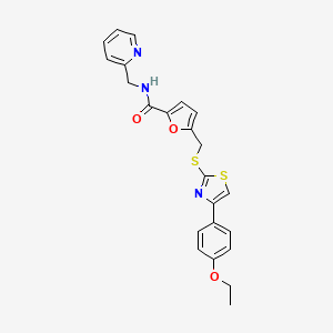 5-(((4-(4-ethoxyphenyl)thiazol-2-yl)thio)methyl)-N-(pyridin-2-ylmethyl)furan-2-carboxamide