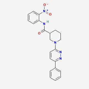 molecular formula C22H21N5O3 B3212697 N-(2-nitrophenyl)-1-(6-phenylpyridazin-3-yl)piperidine-3-carboxamide CAS No. 1105212-83-6
