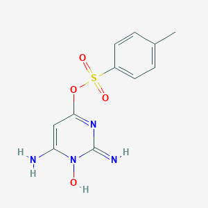 molecular formula C11H12N4O4S B032127 (6-氨基-1-羟基-2-亚氨基嘧啶-4-基) 4-甲基苯磺酸盐 CAS No. 75105-16-7