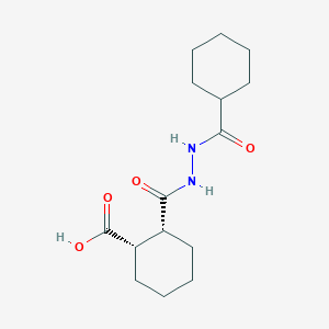 molecular formula C15H24N2O4 B321272 (1S,2R)-2-[(cyclohexanecarbonylamino)carbamoyl]cyclohexane-1-carboxylic acid 