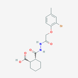 molecular formula C17H21BrN2O5 B321274 2-({2-[(2-Bromo-4-methylphenoxy)acetyl]hydrazino}carbonyl)cyclohexanecarboxylic acid 