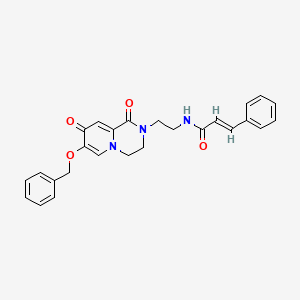 N-(2-(7-(benzyloxy)-1,8-dioxo-3,4-dihydro-1H-pyrido[1,2-a]pyrazin-2(8H)-yl)ethyl)cinnamamide