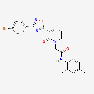 molecular formula C23H19BrN4O3 B3212744 2-[3-[3-(4-bromophenyl)-1,2,4-oxadiazol-5-yl]-2-oxopyridin-1(2H)-yl]-N-(2,4-dimethylphenyl)acetamide CAS No. 1105223-13-9