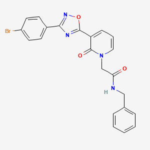 N-benzyl-2-[3-[3-(4-bromophenyl)-1,2,4-oxadiazol-5-yl]-2-oxopyridin-1(2H)-yl]acetamide