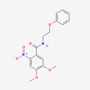 4,5-dimethoxy-2-nitro-N-(2-phenoxyethyl)benzamide