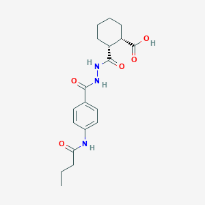 molecular formula C19H25N3O5 B321279 (1S,2R)-2-[[[4-(butanoylamino)benzoyl]amino]carbamoyl]cyclohexane-1-carboxylic acid 