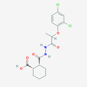 molecular formula C17H20Cl2N2O5 B321280 2-({2-[2-(2,4-Dichlorophenoxy)propanoyl]hydrazino}carbonyl)cyclohexanecarboxylic acid 