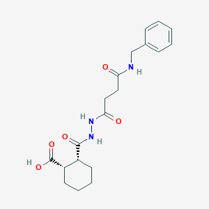 molecular formula C19H25N3O5 B321281 (1S,2R)-2-[[[4-(benzylamino)-4-oxobutanoyl]amino]carbamoyl]cyclohexane-1-carboxylic acid 