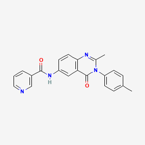 N-(2-methyl-4-oxo-3-(p-tolyl)-3,4-dihydroquinazolin-6-yl)nicotinamide