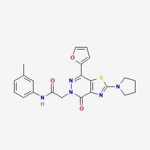 2-(7-(furan-2-yl)-4-oxo-2-(pyrrolidin-1-yl)thiazolo[4,5-d]pyridazin-5(4H)-yl)-N-(m-tolyl)acetamide