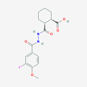 molecular formula C16H19IN2O5 B321284 (1S,2R)-2-[[(3-iodo-4-methoxybenzoyl)amino]carbamoyl]cyclohexane-1-carboxylic acid 