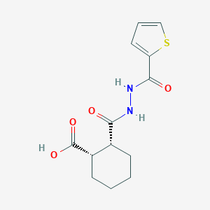 molecular formula C13H16N2O4S B321287 2-{[2-(2-Thienylcarbonyl)hydrazino]carbonyl}cyclohexanecarboxylic acid 