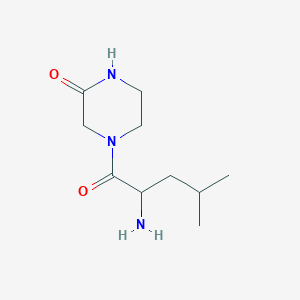 molecular formula C10H19N3O2 B3212886 4-(2-氨基-4-甲基戊酰基)哌嗪-2-酮 CAS No. 1105683-42-8