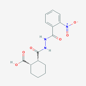 molecular formula C15H17N3O6 B321289 (1S,2R)-2-[[(2-nitrobenzoyl)amino]carbamoyl]cyclohexane-1-carboxylic acid 