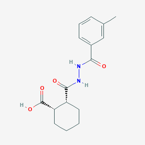 molecular formula C16H20N2O4 B321290 2-{[2-(3-methylbenzoyl)hydrazino]carbonyl}cyclohexanecarboxylic acid 