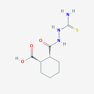 molecular formula C9H15N3O3S B321292 2-{[2-(Aminocarbothioyl)hydrazino]carbonyl}cyclohexanecarboxylic acid 