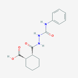 molecular formula C15H19N3O4 B321293 2-{[2-(Anilinocarbonyl)hydrazino]carbonyl}cyclohexanecarboxylic acid 