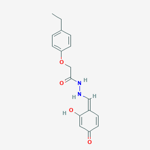 2-(4-ethylphenoxy)-N'-[(Z)-(2-hydroxy-4-oxocyclohexa-2,5-dien-1-ylidene)methyl]acetohydrazide