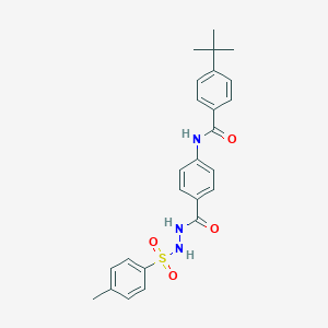 molecular formula C25H27N3O4S B321304 4-tert-butyl-N-[4-({2-[(4-methylphenyl)sulfonyl]hydrazino}carbonyl)phenyl]benzamide 