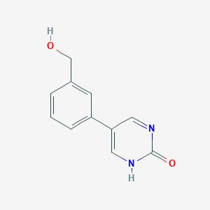 molecular formula C11H10N2O2 B3213049 2-Hydroxy-5-(3-hydroxymethylphenyl)pyrimidine CAS No. 1111104-12-1