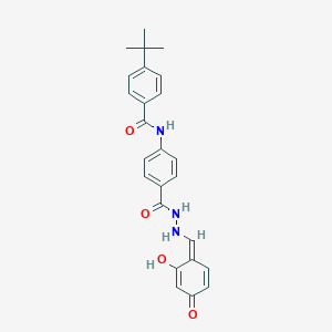 4-tert-butyl-N-[4-[[[(Z)-(2-hydroxy-4-oxocyclohexa-2,5-dien-1-ylidene)methyl]amino]carbamoyl]phenyl]benzamide