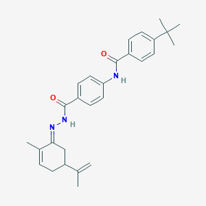 4-tert-butyl-N-(4-{[2-(5-isopropenyl-2-methyl-2-cyclohexen-1-ylidene)hydrazino]carbonyl}phenyl)benzamide