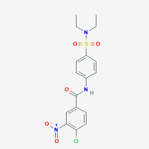 4-chloro-N-[4-(diethylsulfamoyl)phenyl]-3-nitrobenzamide